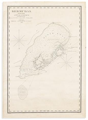 (BERMUDA.) E. & G.W. Blunt. Bermudas, Drawn from Actual Surveys, and Improved by Blunt's Coast Pilot.                                            